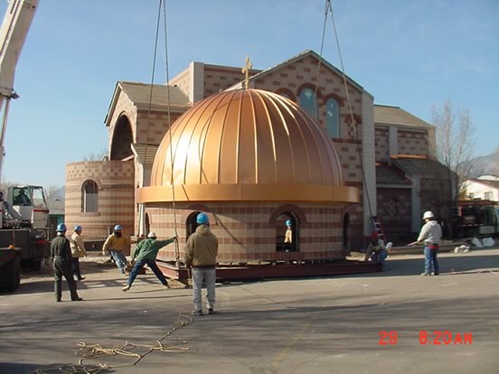 Photo of New Temple construction